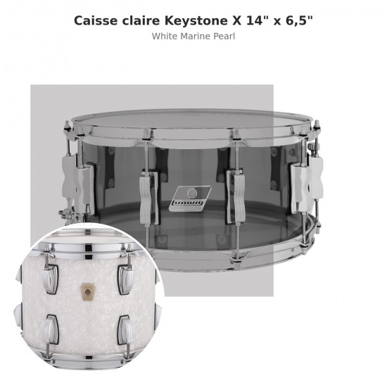LKS764XX0P Keystone X snare drum 14"...