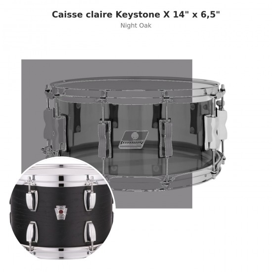 LKS764XXBH Keystone X snare drum 14"...