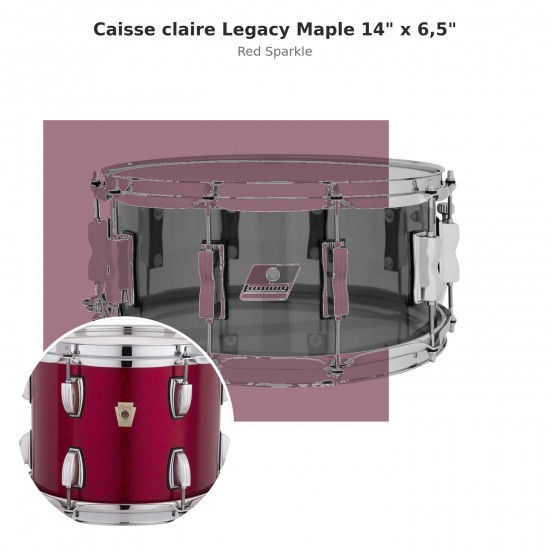 LLS364XX27 Legacy Maple snare drum...