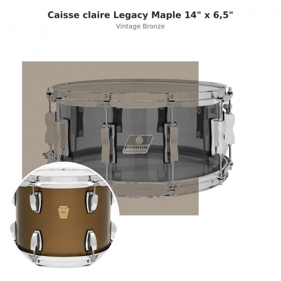 LLS364XXVB Legacy Maple snare drum...