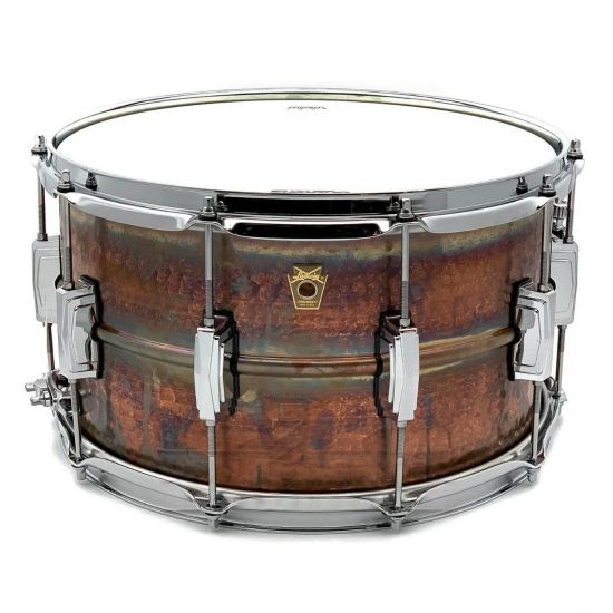 LB508KR Caisse claire Raw Bronze 14" x 8" fût martelé, coquilles impériales - Bronze brut patiné