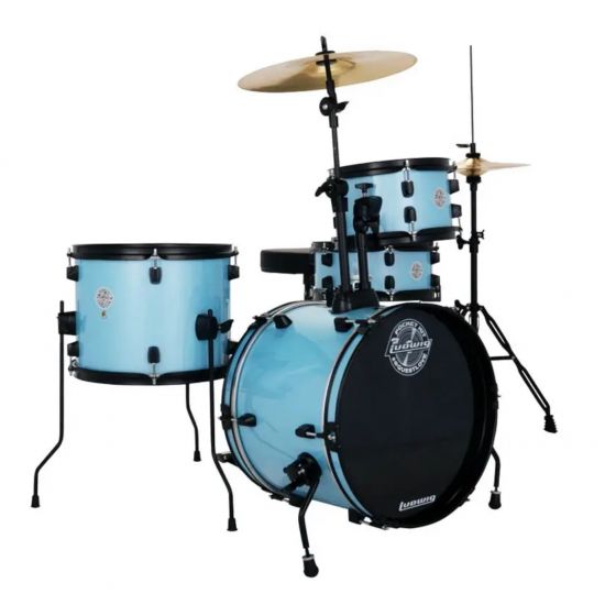 4 fûts Pocket Kit by Questlove 16" avec hardware - Crystal Blue Sparkle