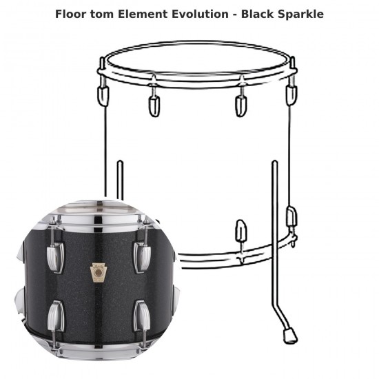 Element Evolution floor tom - Black...