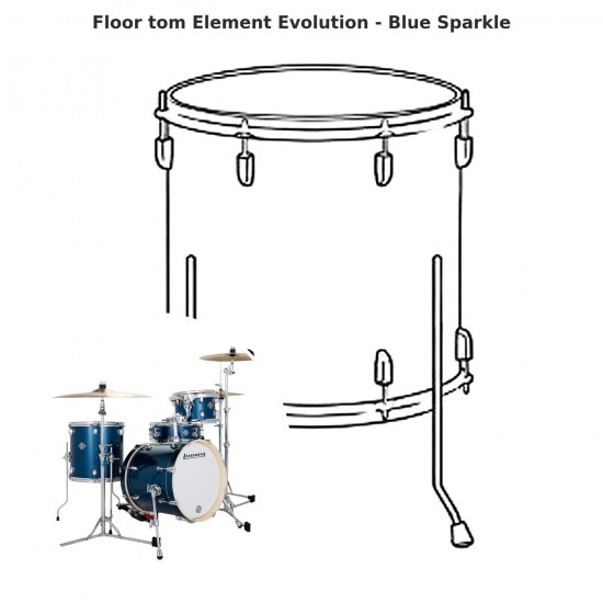Element Evolution floor tom - Blue...