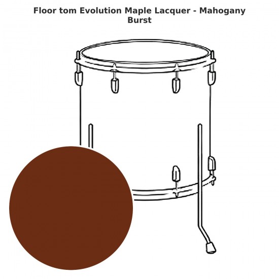 Evolution Maple floor tom Lacquer -...