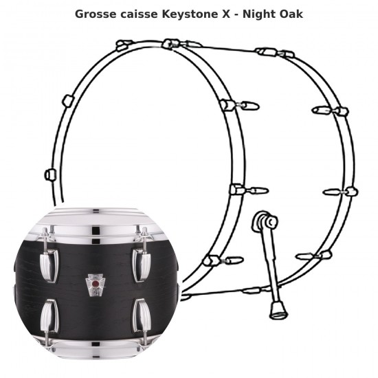 Grosse caisse Keystone X - Night Oak