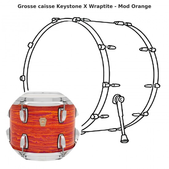Keystone X bass drum Wraptite - Mod...