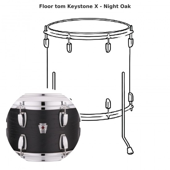 Floor tom Keystone X - Night Oak