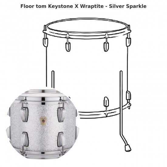 Keystone X floor tom Wraptite -...