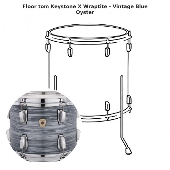Keystone X floor tom Wraptite -...