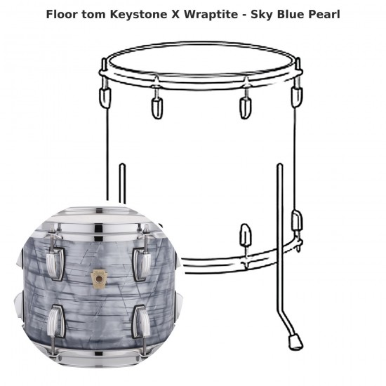 Floor tom Keystone X Wraptite - Sky...