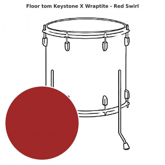Keystone X floor tom Wraptite - Red...