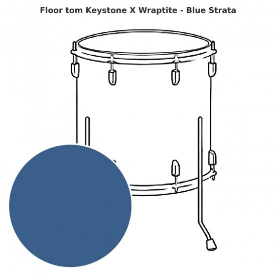 Floor tom Keystone X Wraptite - Blue...