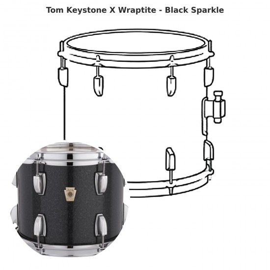 Keystone X tom Wraptite - Black Sparkle