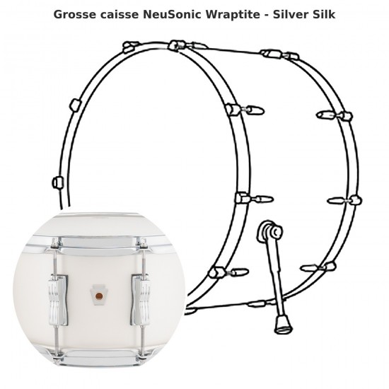 NeuSonic bass drum Wraptite - Silver...
