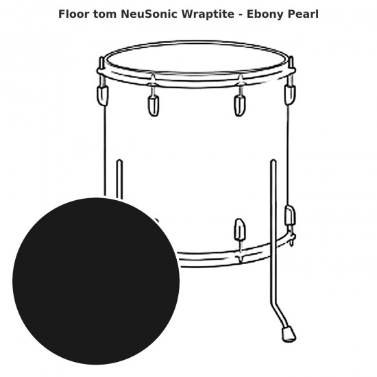 Floor tom NeuSonic Wraptite - Ebony...
