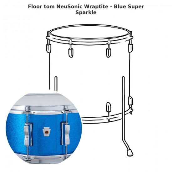 Floor tom NeuSonic Wraptite - Blue...