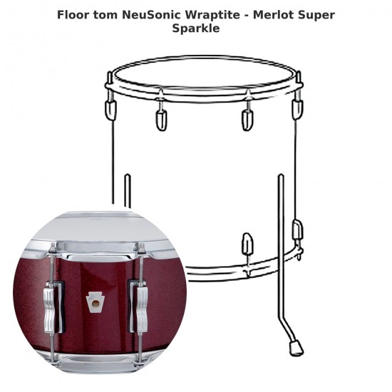 NeuSonic floor tom Wraptite - Merlot...