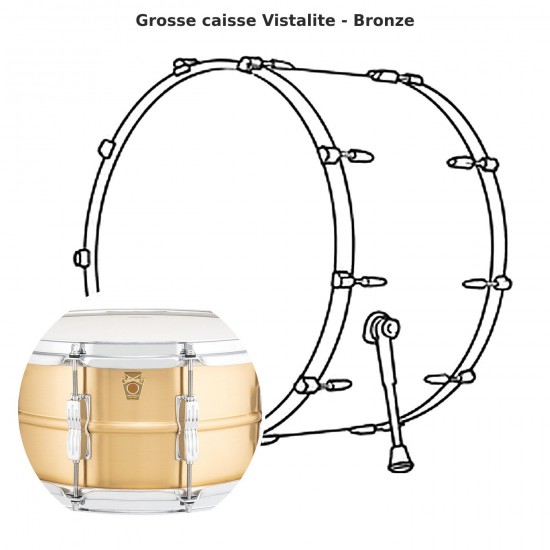Grosse caisse Vistalite - Bronze