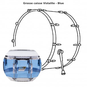 Grosse caisse Vistalite - Blue