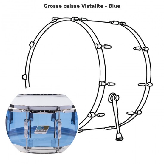 Vistalite bass drum - Blue