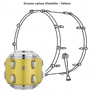 Vistalite bass drum - Yellow