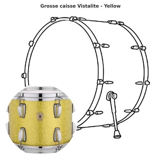 Vistalite bass drum - Yellow
