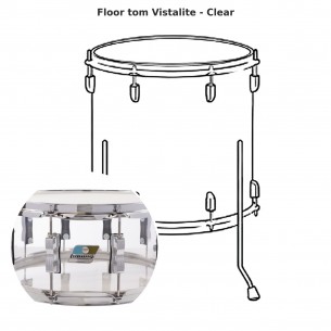 Floor tom Vistalite - Clear