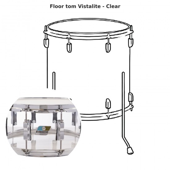 Vistalite floor tom - Clear