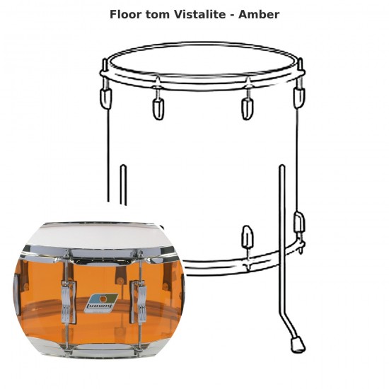 Floor tom Vistalite - Amber
