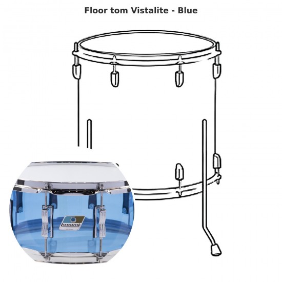 Vistalite floor tom - Blue