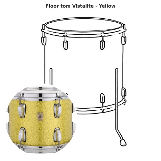 Vistalite floor tom - Yellow