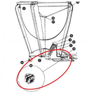 Timpani brake arm assembly (new style)