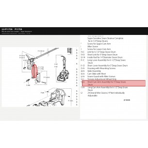 Short cam arm assembly