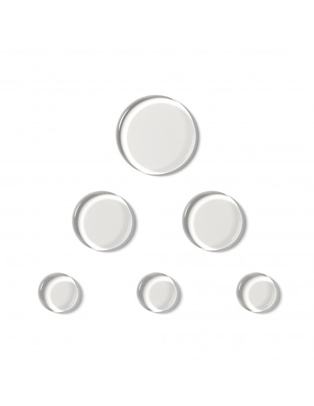 Set of 6 mini harmonic dampeners - Clear