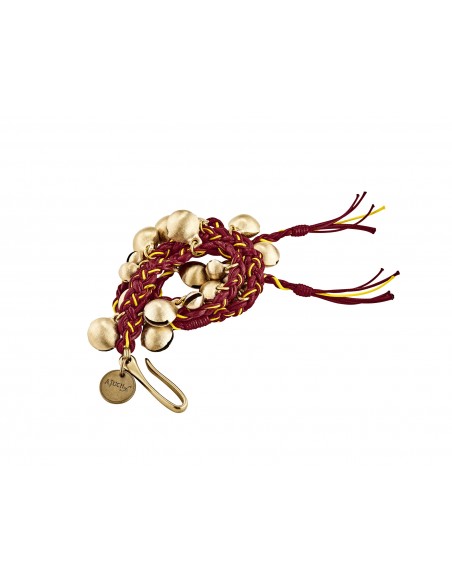 Ajuch Bells Large - Rouge foncé et or