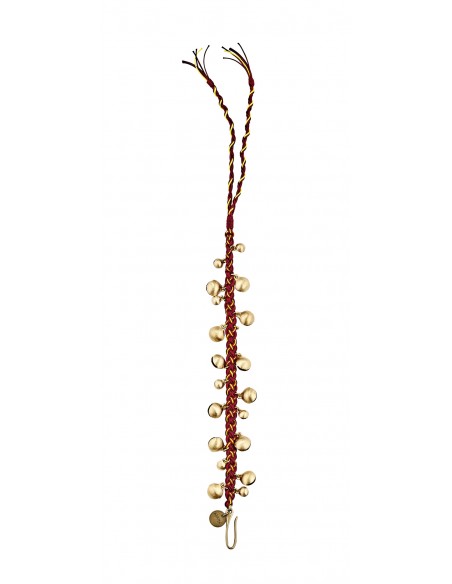 Ajuch Bells Large - Rouge foncé et or