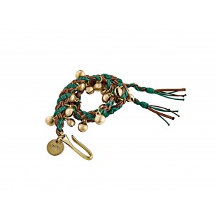 Ajuch Bells Small - Brown and turquoise