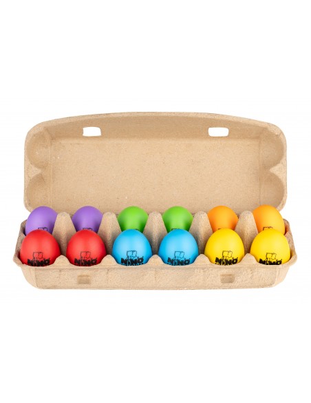 Set of 12 egg shakers with box