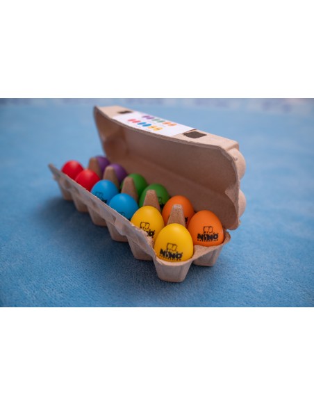 Assortiment de 12 œufs shakers avec boîte
