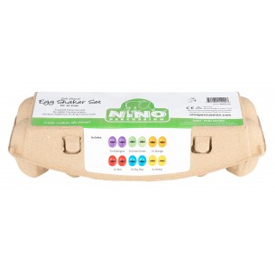 Set of 12 soft-sound egg shakers with box