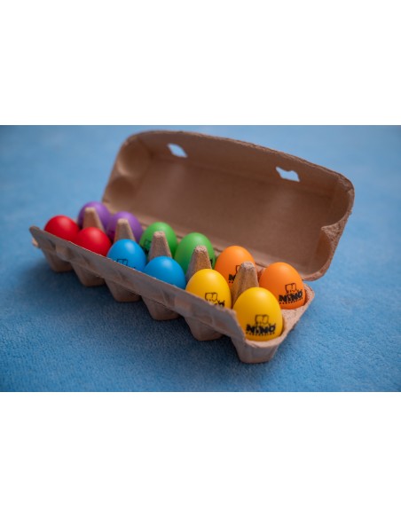 Assortiment de 12 œufs shakers son doux avec boîte