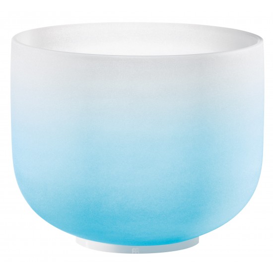 Crystal singing bowl 10" G4 - Frosted light blue