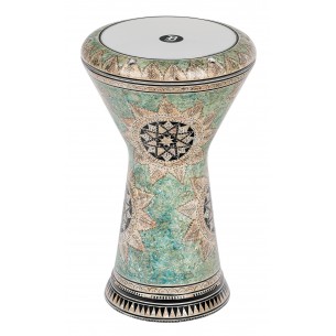 Egyptian doumbek Artisan Mosaik Queen - White Pearl