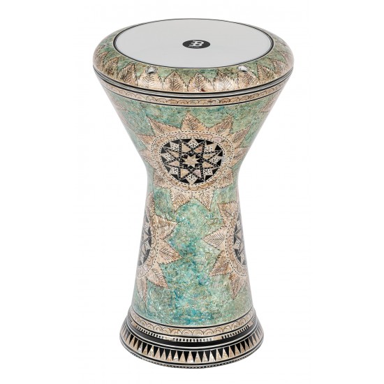 Doumbek égyptien Artisan Mosaik Queen - White Pearl