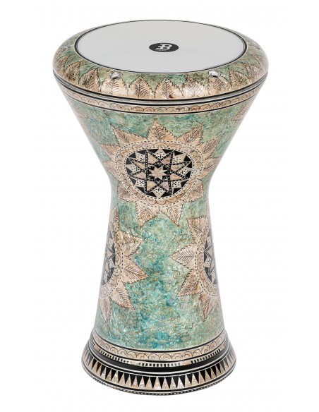 Egyptian doumbek Artisan Mosaik Queen - White Pearl