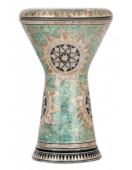 Doumbek égyptien Artisan Mosaik Queen - White Pearl
