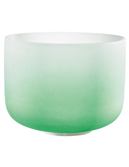 Crystal singing bowl 11" F4 - Frosted green