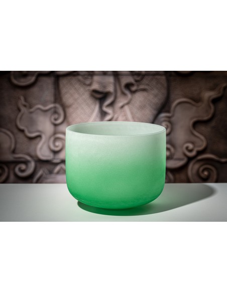 Bol de cristal 11" Fa4 - Vert givré