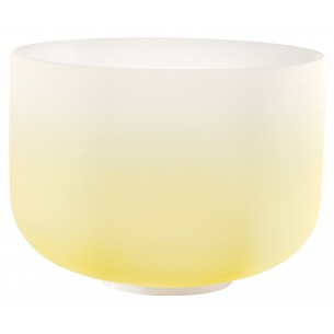Crystal singing bowl 12" E4 - Frosted yellow